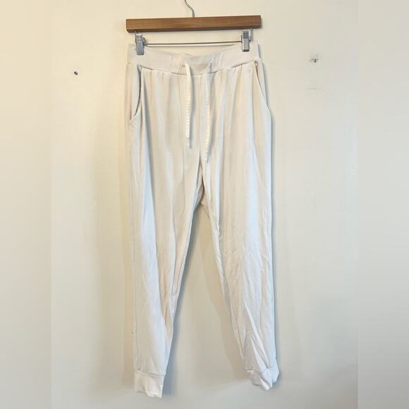 Cozy Earth Bamboo Jogger cream white stretchy knit lounge pajamas soft spring M - Picture 4 of 14